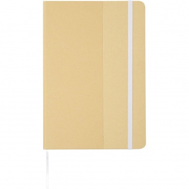 Logo trade promotional product photo of: Nelida A5 recycled cardboard hard cover notebook